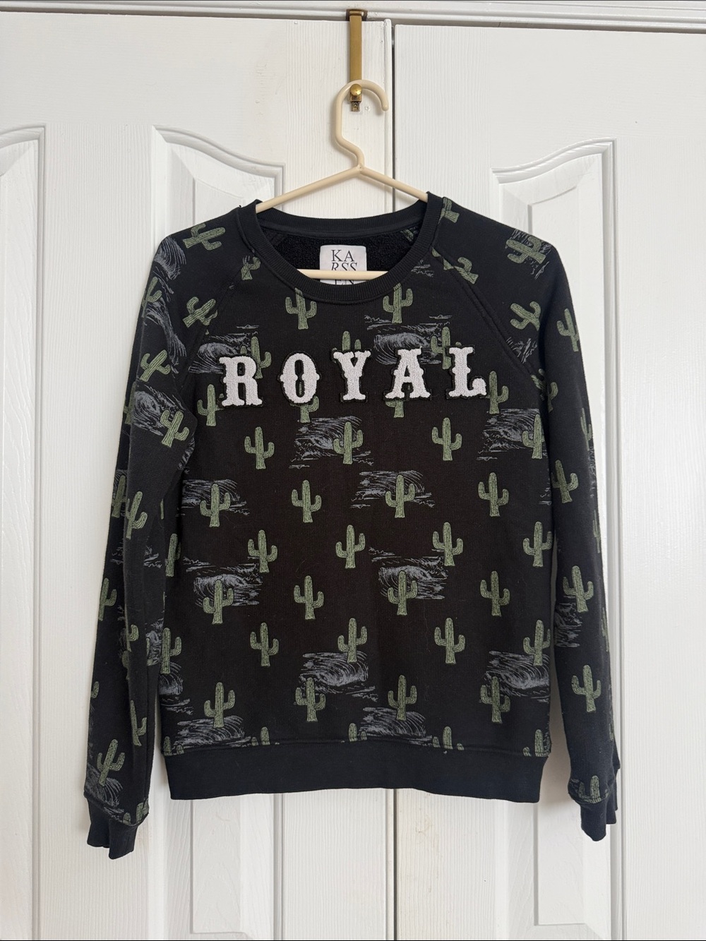 Zoe karssen Royal Cactus Print Black Sweatshirt